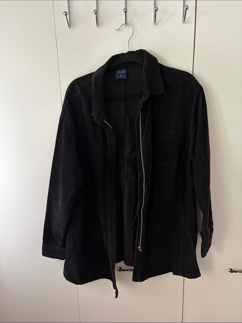 Vintage American Eagle Black Corduroy Shirt Jacket